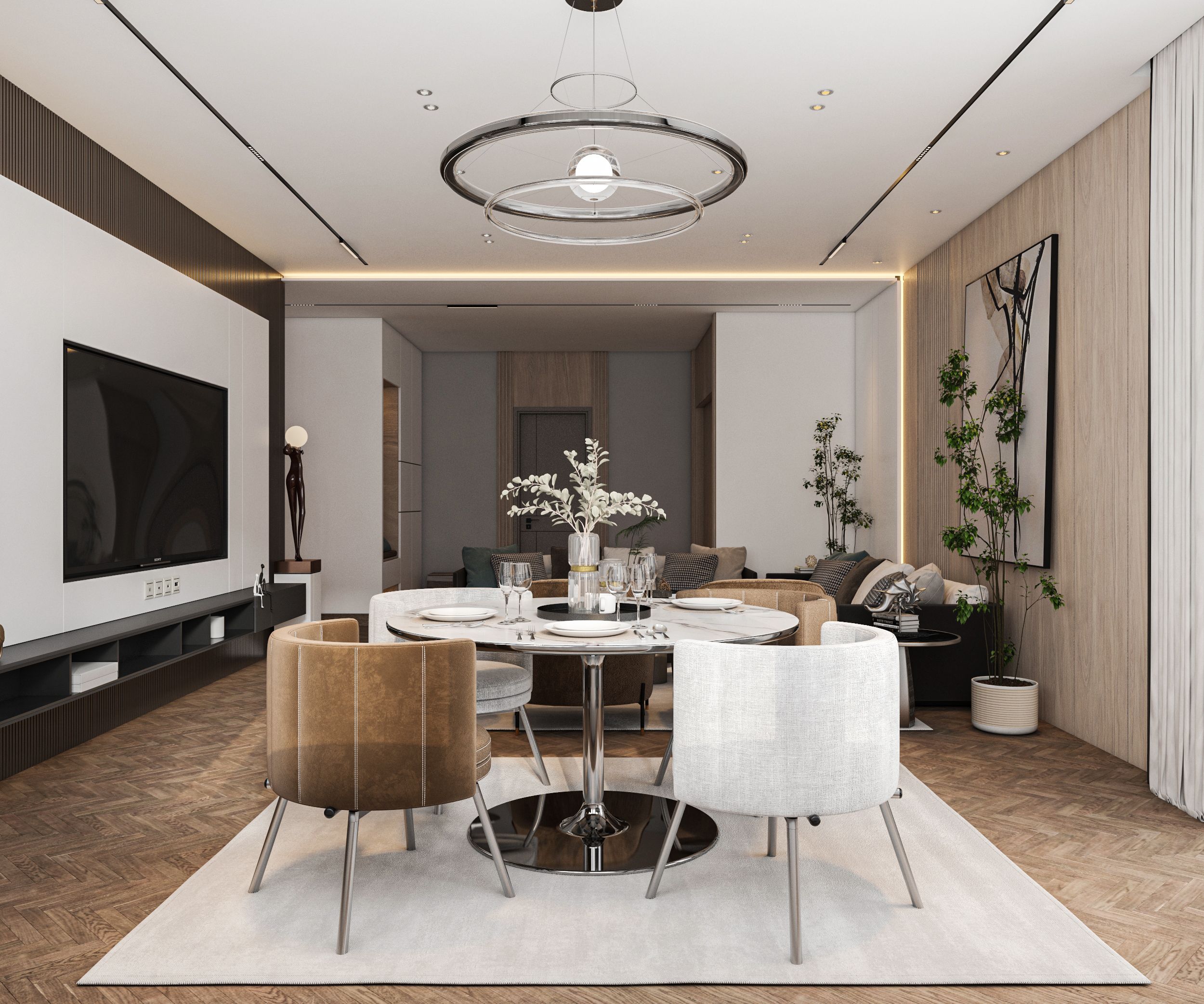 Styled interior corner